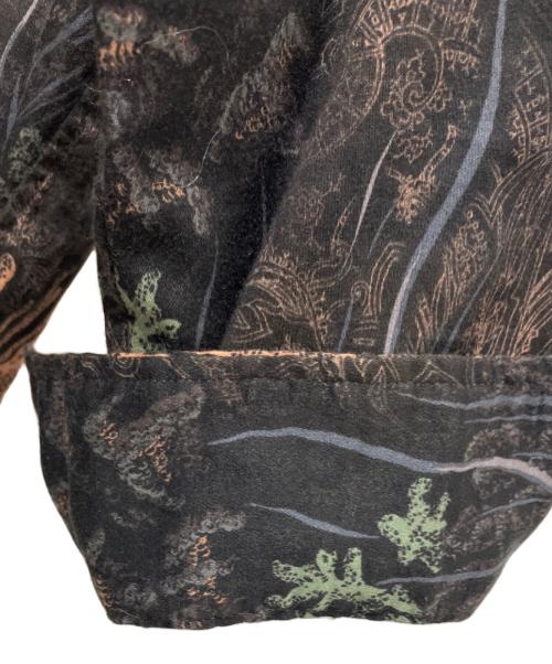 ETRO（エトロ）ETRO (エトロ) 柄シャツ ブラウン サイズ:Lの古着・服飾アイテム