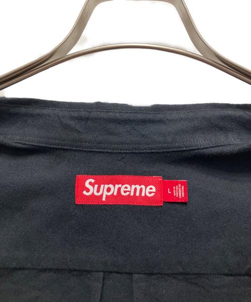 SUPREME（シュプリーム）SUPREME (シュプリーム) Loose Fit Flannel Oxford shirt ブラック サイズ:Lの古着・服飾アイテム