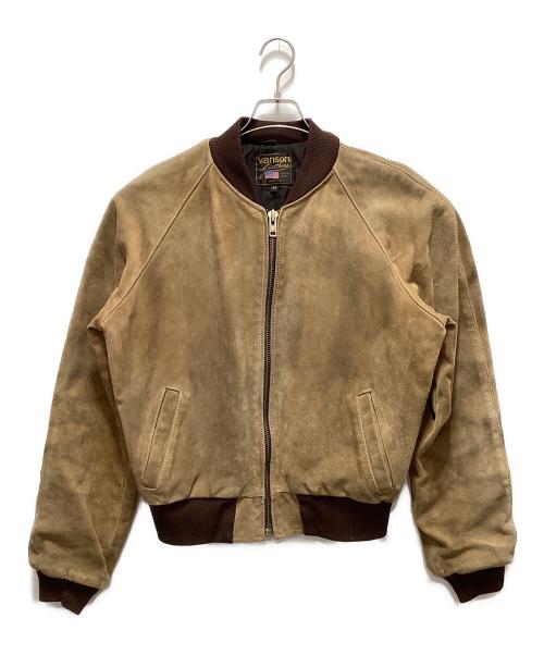 VANSON（バンソン）VANSON (バンソン) スウェードブルゾン ブラウン サイズ:40の古着・服飾アイテム
