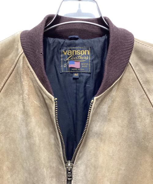 VANSON（バンソン）VANSON (バンソン) スウェードブルゾン ブラウン サイズ:40の古着・服飾アイテム