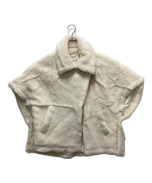 MaxMara（マックスマーラ）MaxMara (マックスマーラ) テディベアケープ ホワイト サイズ:FREEの古着・服飾アイテム