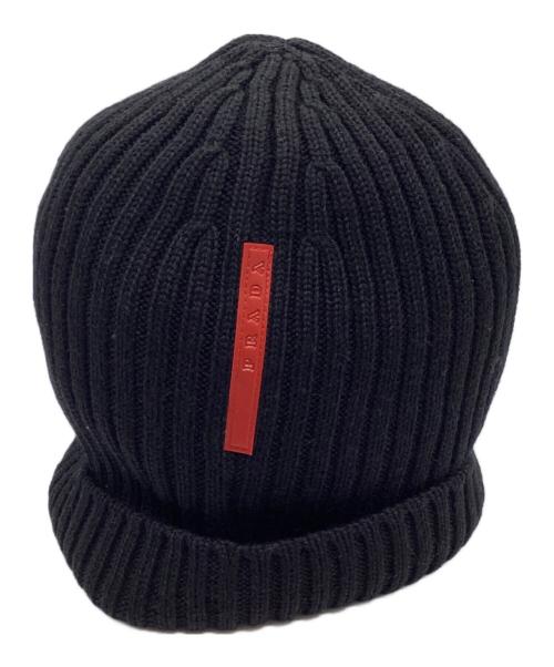 PRADA SPORTS（プラダスポーツ）PRADA SPORTS (プラダスポーツ) ロゴビーニー ブラックの古着・服飾アイテム