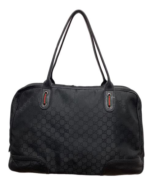 GUCCI（グッチ）GUCCI (グッチ) GGナイロンボストンバッグ ブラックの古着・服飾アイテム