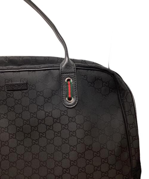GUCCI（グッチ）GUCCI (グッチ) GGナイロンボストンバッグ ブラックの古着・服飾アイテム