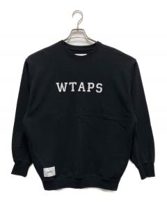 WTAPS ダブルタップス スウェット ボールバイオ加工 カレッジロゴ 中古・古着通販】WTAPS (ダブルタップス) 23SS カレッジロゴ クルー