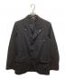 COMME des GARCONS HOMME DEUX（コムデギャルソン オム ドゥ）の古着「ポリ縮絨スナップボタンストライプテーラードジャケット」｜ブラック