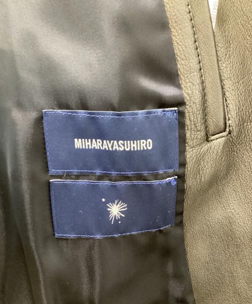MIHARA YASUHIRO（ミハラヤスヒロ）MIHARA YASUHIRO (ミハラヤスヒロ) ラムレザーダブルライダースジャケット ブラック サイズ:46の古着・服飾アイテム