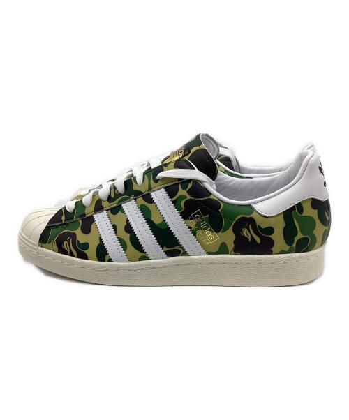 adidas（アディダス）adidas (アディダス) A BATHING APE (アベイシングエイプ) SUPERSTAR 80s BAPE グリーン サイズ:28㎝ 未使用品の古着・服飾アイテム
