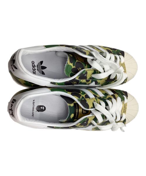 adidas（アディダス）adidas (アディダス) A BATHING APE (アベイシングエイプ) SUPERSTAR 80s BAPE グリーン サイズ:28㎝ 未使用品の古着・服飾アイテム