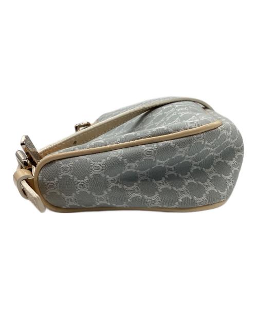 CELINE（セリーヌ）CELINE (セリーヌ) マカダムワンショルダーバッグ グレー×ベージュの古着・服飾アイテム