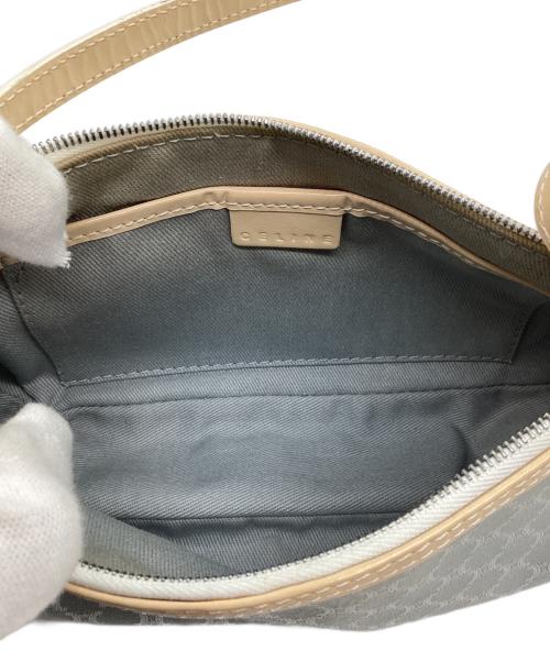CELINE（セリーヌ）CELINE (セリーヌ) マカダムワンショルダーバッグ グレー×ベージュの古着・服飾アイテム