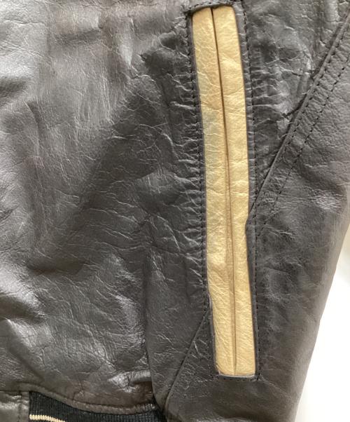 AVIREX（アヴィレックス）AVIREX (アヴィレックス) 90`sレザースタジャン ブラウン サイズ:Mの古着・服飾アイテム
