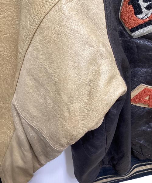 AVIREX（アヴィレックス）AVIREX (アヴィレックス) 90`sレザースタジャン ブラウン サイズ:Mの古着・服飾アイテム