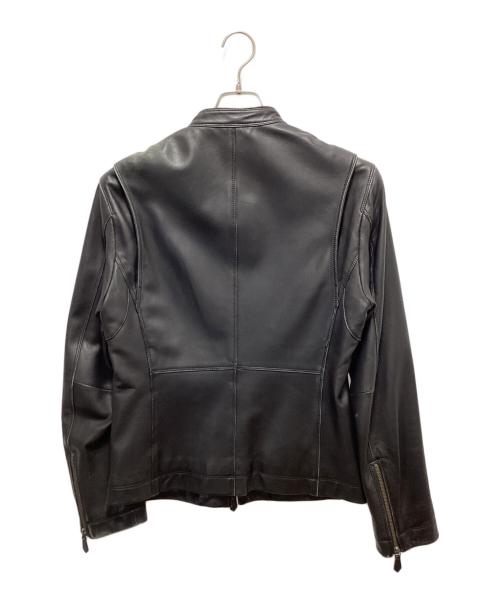 BURBERRY BLACK LABEL（バーバリーブラックレーベル）BURBERRY BLACK LABEL (バーバリーブラックレーベル) シングルライダースジャケット ブラック サイズ:Lの古着・服飾アイテム