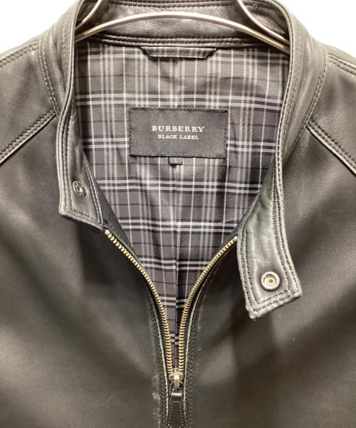 BURBERRY BLACK LABEL（バーバリーブラックレーベル）BURBERRY BLACK LABEL (バーバリーブラックレーベル) シングルライダースジャケット ブラック サイズ:Lの古着・服飾アイテム
