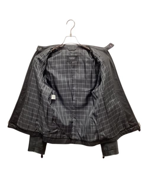BURBERRY BLACK LABEL（バーバリーブラックレーベル）BURBERRY BLACK LABEL (バーバリーブラックレーベル) シングルライダースジャケット ブラック サイズ:Lの古着・服飾アイテム