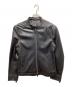BURBERRY BLACK LABEL（バーバリーブラックレーベル）の古着「シングルライダースジャケット」｜ブラック