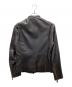 BURBERRY BLACK LABEL (バーバリーブラックレーベル) シングルライダースジャケット ブラック サイズ:L：15000円