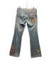 TRUE RELIGION (トゥルー レリジョン) ワッペン装飾ブーツカットデニムパンツ インディゴ サイズ:W28：18000円