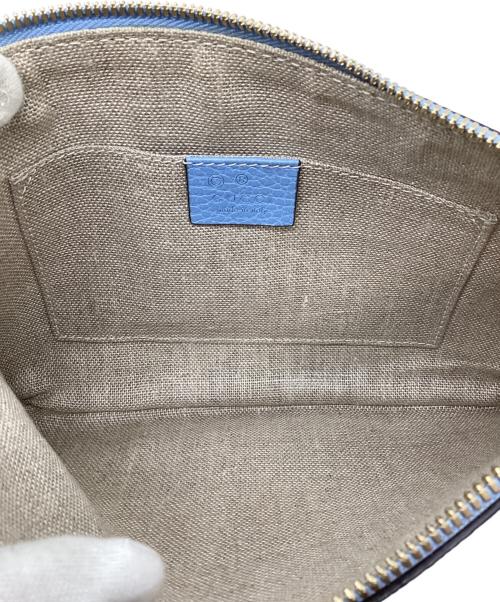GUCCI（グッチ）GUCCI (グッチ) バンブー タッセル クラッチバッグ ブルーの古着・服飾アイテム