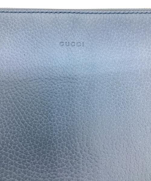 GUCCI（グッチ）GUCCI (グッチ) バンブー タッセル クラッチバッグ ブルーの古着・服飾アイテム