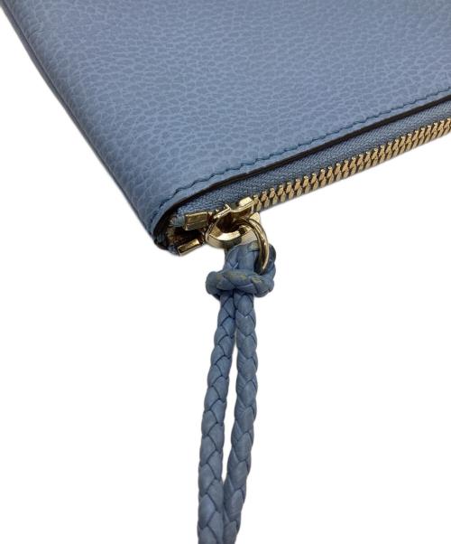 GUCCI（グッチ）GUCCI (グッチ) バンブー タッセル クラッチバッグ ブルーの古着・服飾アイテム