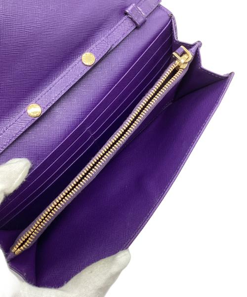 PRADA（プラダ）PRADA (プラダ) サフィアーノチェーンショルダーウォレット パープルの古着・服飾アイテム