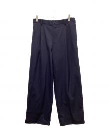 Graphpaper（グラフペーパー）の古着「Scale Off Wool Wide Slacks」｜ネイビー