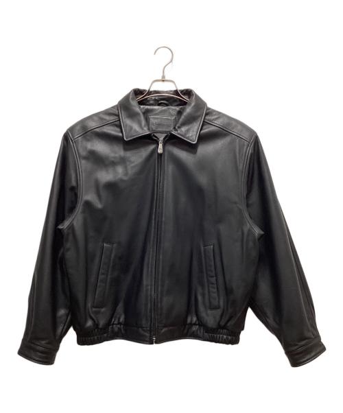 CROFT&BARROW（クロフトアンドバロー）CROFT&BARROW (クロフトアンドバロー) レザードリズラージャケット ブラック サイズ:Mの古着・服飾アイテム