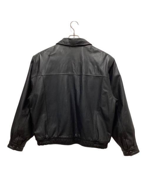 CROFT&BARROW（クロフトアンドバロー）CROFT&BARROW (クロフトアンドバロー) レザードリズラージャケット ブラック サイズ:Mの古着・服飾アイテム