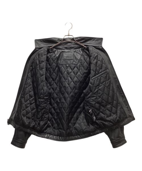 CROFT&BARROW（クロフトアンドバロー）CROFT&BARROW (クロフトアンドバロー) レザードリズラージャケット ブラック サイズ:Mの古着・服飾アイテム