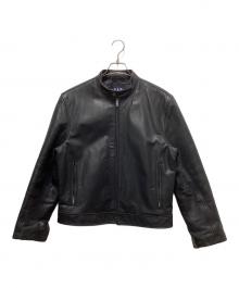 GAP（ギャップ）の古着「00`sシングルライダースジャケット」｜ブラック