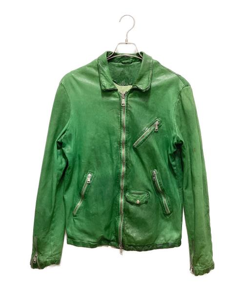 GIORGIO BRATO（ジョルジョブラッド）GIORGIO BRATO (ジョルジョブラッド) レザージャケット グリーン サイズ:50の古着・服飾アイテム