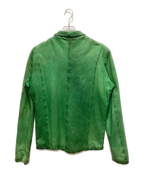 GIORGIO BRATO（ジョルジョブラッド）GIORGIO BRATO (ジョルジョブラッド) レザージャケット グリーン サイズ:50の古着・服飾アイテム