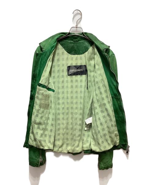GIORGIO BRATO（ジョルジョブラッド）GIORGIO BRATO (ジョルジョブラッド) レザージャケット グリーン サイズ:50の古着・服飾アイテム