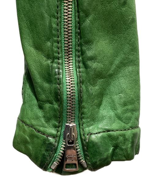 GIORGIO BRATO（ジョルジョブラッド）GIORGIO BRATO (ジョルジョブラッド) レザージャケット グリーン サイズ:50の古着・服飾アイテム
