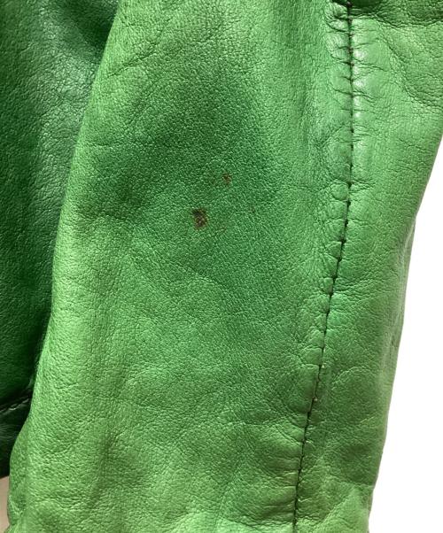 GIORGIO BRATO（ジョルジョブラッド）GIORGIO BRATO (ジョルジョブラッド) レザージャケット グリーン サイズ:50の古着・服飾アイテム