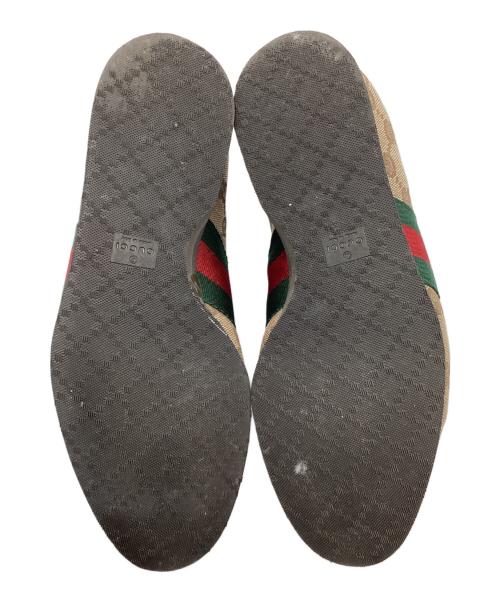 GUCCI（グッチ）GUCCI (グッチ) GGキャンバス シェリーライン ローカットスニーカー」 ベージュ サイズ:22.5の古着・服飾アイテム