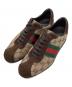 GUCCI（グッチ）の古着「GGキャンバス シェリーライン ローカットスニーカー」」｜ベージュ