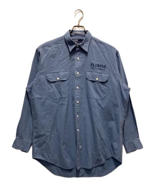 POLO RALPH LAUREN（ポロ・ラルフローレン）POLO RALPH LAUREN (ポロ・ラルフローレン) ロングスリーブシャツ ブルー サイズ:Mの古着・服飾アイテム