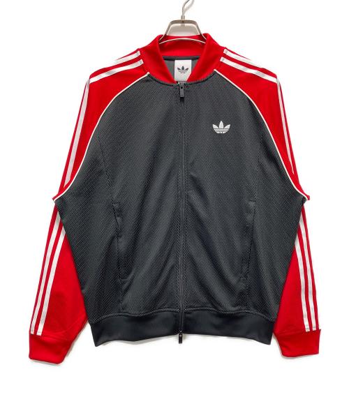 adidas（アディダス）adidas (アディダス) SST ルーズ メッシュ トラックトップ レッド サイズ:Mの古着・服飾アイテム