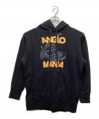 anglomania vivienne westwoodアングロマニア ヴィヴィアン・ウエストウッド）の古着「ロゴパーカー」｜ブラック