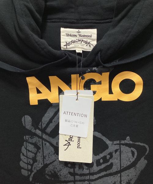 anglomania vivienne westwood（アングロマニア ヴィヴィアン・ウエストウッド）Anglomania Vivienne Westwood (アングロマニア ヴィヴィアン・ウエストウッド) ロゴパーカー ブラック サイズ:38 未使用品の古着・服飾アイテム