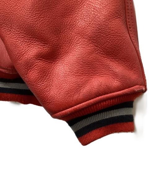 HARLEY-DAVIDSON（ハーレーダビッドソン）HARLEY-DAVIDSON (ハーレーダビッドソン) レザースタジャン レッド サイズ:Lの古着・服飾アイテム