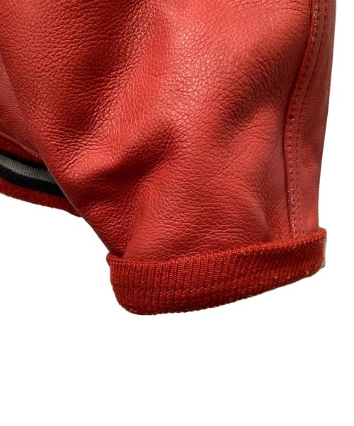 HARLEY-DAVIDSON（ハーレーダビッドソン）HARLEY-DAVIDSON (ハーレーダビッドソン) レザースタジャン レッド サイズ:Lの古着・服飾アイテム