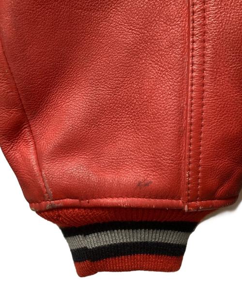 HARLEY-DAVIDSON（ハーレーダビッドソン）HARLEY-DAVIDSON (ハーレーダビッドソン) レザースタジャン レッド サイズ:Lの古着・服飾アイテム