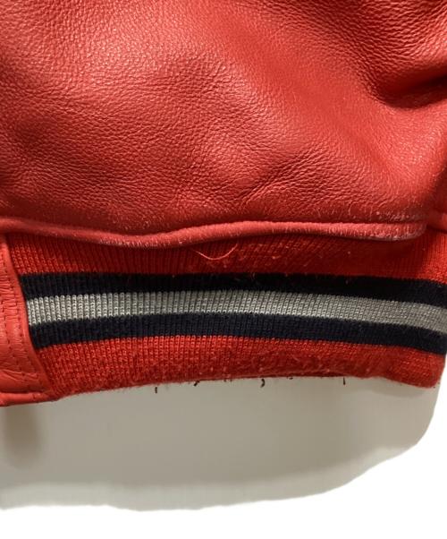HARLEY-DAVIDSON（ハーレーダビッドソン）HARLEY-DAVIDSON (ハーレーダビッドソン) レザースタジャン レッド サイズ:Lの古着・服飾アイテム