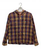 SUPREMEシュプリーム）の古着「PRINTED HOODED FLANNEL SHIRT」｜ブラウン