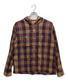 SUPREME（シュプリーム）の古着「PRINTED HOODED FLANNEL SHIRT」｜ブラウン