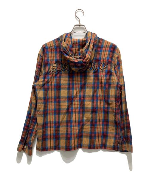 SUPREME（シュプリーム）Supreme (シュプリーム) PRINTED HOODED FLANNEL SHIRT ブラウン サイズ:Sの古着・服飾アイテム